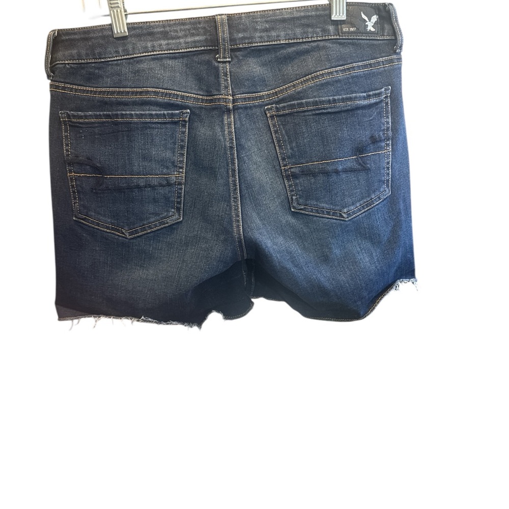 American Eagle Outfitters Dark Blue Denim Jean Shorts - Picture 5 of 12
